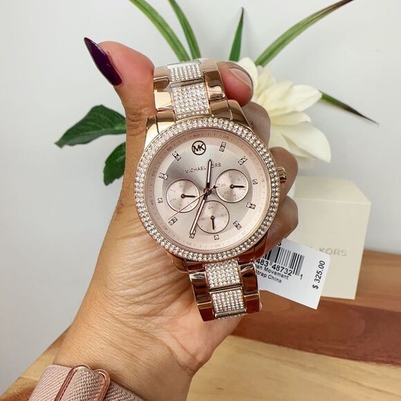 NWT Michael Kors Tibby Multifunction Rose Gold-Tone Stainless Steel Watch - Picture 9 of 9